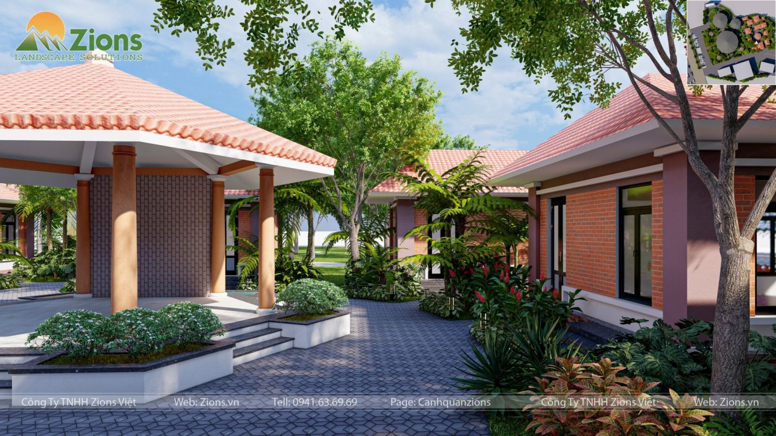 Thiết kế cảnh quan nhà hàng tại Tuyên Quang - Zion's Design